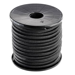 Rubber touw 10 mm, zwart 