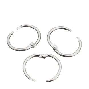 Scharnierringen metaal 14 mm - geopend verpakt  | zilver 