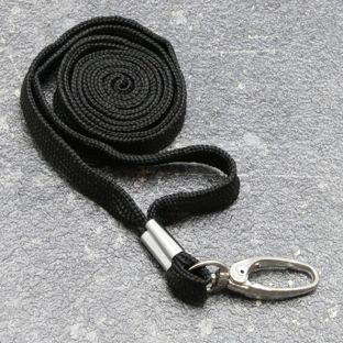 Lanyard, 10 mm breed null | met karabijnhaak