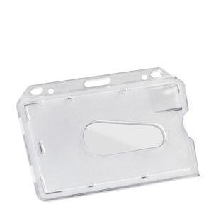 ID-kaarthouder, hard plastic, met duimschuif,  mat, liggend formaat korte zijde 