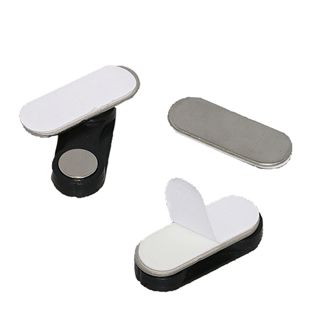 Magneet voor naambadges, zelfklevend 45 x 13 mm  | 2 magneetrondjes 