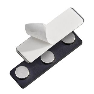 Magneet voor naambadges, zelfklevend 45 x 13 mm  | 3 magneetrondjes 