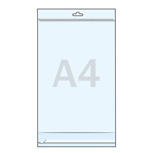 Plastic zakjes met eurosleuf en sluitstrook, OPP-folie 30 µm 215 x 310 mm 