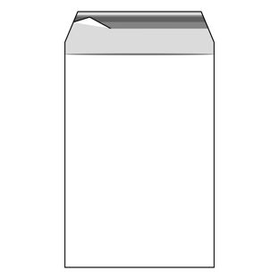 Mailing enveloppen met klep, hersluitbaar, PE-folie, transparant 105 x 150 mm