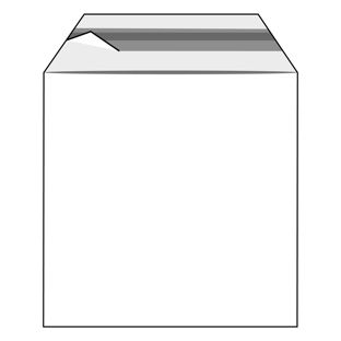 Mailing enveloppen met klep, hersluitbaar, PE-folie, transparant 200 x 200 mm