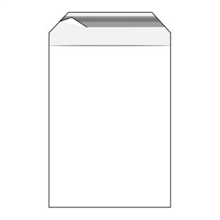 Mailing enveloppen met klep, hersluitbaar, PE-folie, transparant 250 x 350 mm
