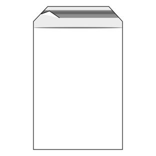 Mailing enveloppen met klep, hersluitbaar, PE-folie, transparant 350 x 450 mm