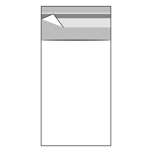 Mailing enveloppen met klep, hersluitbaar, OPP-folie, transparant 60 x 120 mm