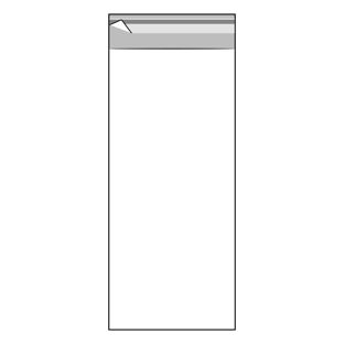 Mailing enveloppen met klep, hersluitbaar, OPP-folie, transparant 100 x 250 mm 