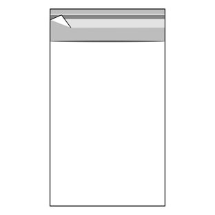 Mailing enveloppen met klep, hersluitbaar, OPP-folie, transparant 105 x 150 mm 