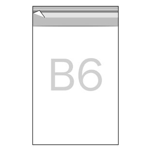 Mailing enveloppen met klep, hersluitbaar, OPP-folie, transparant 130 x 180 mm - B6 