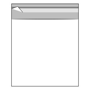 Mailing enveloppen met klep, hersluitbaar, OPP-folie, transparant 150 x 150 mm