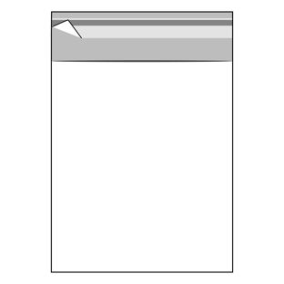 Mailing enveloppen met klep, hersluitbaar, OPP-folie, transparant 150 x 180 mm