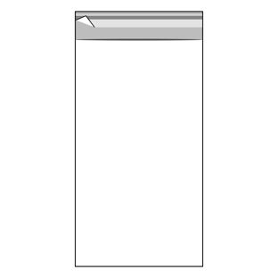 Mailing enveloppen met klep, hersluitbaar, OPP-folie, transparant 150 x 300 mm