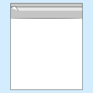Mailing enveloppen met klep, hersluitbaar, OPP-folie, transparant 160 x 160 mm