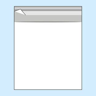 Mailing enveloppen met klep, hersluitbaar, OPP-folie, transparant 165 x 165 mm