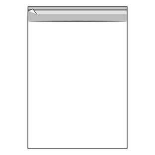 Mailing enveloppen met klep, hersluitbaar, OPP-folie, transparant 300 x 400 mm