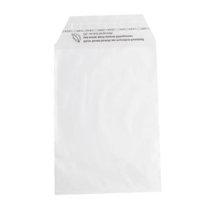 Mailing enveloppen met klep, hersluitbaar, PE-folie, transparant 119 x 162 mm - C6 - gerecycled