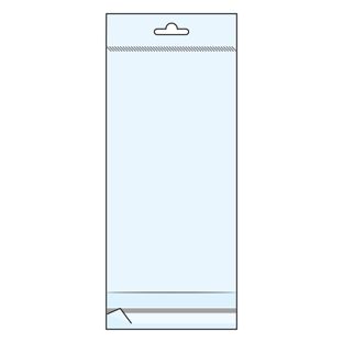 Plastic zakjes met eurosleuf en sluitstrook, OPP-folie 30 µm 