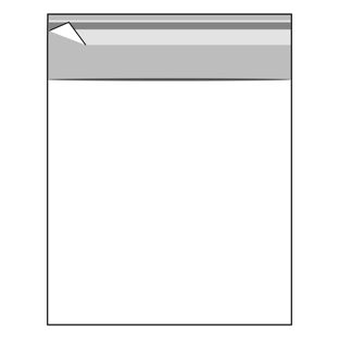 Mailing enveloppen met klep, hersluitbaar, OPP-folie, transparant 110 x 110 mm