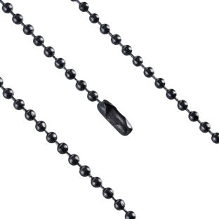 Kogelketting met sluiting 150 mm | 2.4 mm | zwart  |  