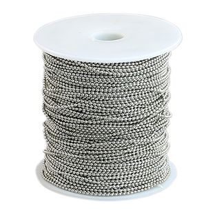 Kogelketting op rol 100 m | 1.5 mm | zilver  | metaal 
