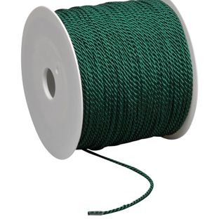 Koord op rol, 2 mm x 100 m, viscose donkergroen 