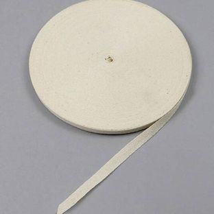 Keperband, katoen 10 mm | gebroken wit  | 50 m