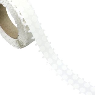 Dubbelzijdige kleefrondjes, PET folie, sterk/zwak 10 mm | 5000 st