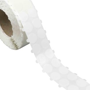 Dubbelzijdige kleefrondjes, PET folie, sterk/zwak 30 mm | 5000 st