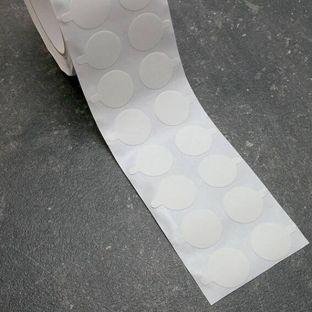 Dubbelzijdige kleefrondjes, tissue, permanent/permanent 30 mm | 1.000 STK