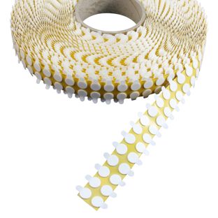 Dubbelzijdige kleefrondjes, PE-foam, 1 mm dik, sterk/sterk 10 mm | 1.000 STK