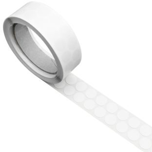 Textiel versterkte kleefrondjes, wit 15 mm | 1.000 STK