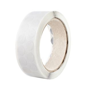 Textiel versterkte kleefrondjes, zilver 2-baans | 15 mm | 1.000 STK