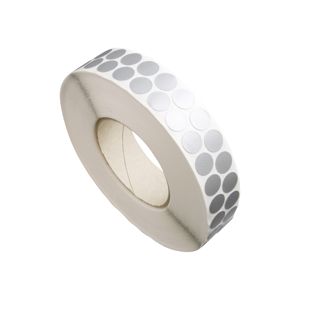 Textiel versterkte kleefrondjes, zilver 2-baans | 15 mm | 5.000 STK