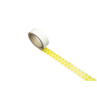 Textiel versterkte kleefrondjes, geel 15 mm | 1.000 STK