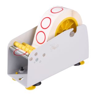 Wand en tafel dispenser voor sluitzegels, max. rolbreedte 75 mm, 2 openingen 