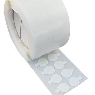 Klittenbandrondjes, extra dun, haak en lus 15 mm