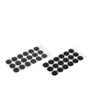 Klittenbandrondjes op vel, set van haak en lus 10 mm | null | 216 STK | Set - haak en lus