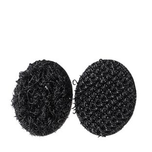 Klittenbandrondjes op vel, set van haak en lus 16 mm | null | 96 STK | Set - haak en lus