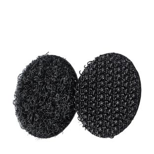 Klittenbandrondjes op vel, set van haak en lus 21 mm | null | 108 STK | Set - haak en lus