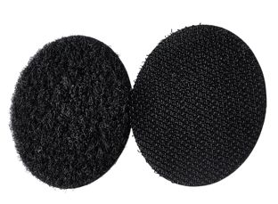 Klittenbandrondjes op vel, set van haak en lus 45 mm | null | 96 STK | Set - haak en lus
