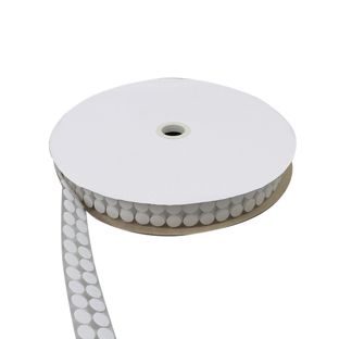 Klittenbandrondjes op rol, 13 mm | null | haken