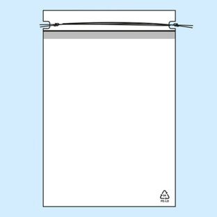 Plastic zakjes met trekkoordjes, PE-folie 50 µm 250 x 320 mm