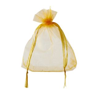 Organza zakjes met satijnbandsluiting null | 75 x 100 mm