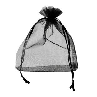 Organza zakjes met satijnbandsluiting null | 90 x 120 mm
