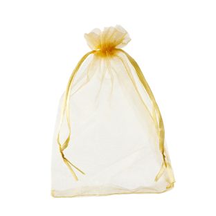 Organza zakjes met satijnbandsluiting null | 90 x 120 mm