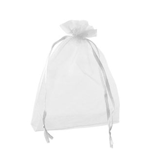 Organza zakjes met satijnbandsluiting null | 100 x 150 mm