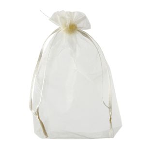 Organza zakjes met satijnbandsluiting null | 100 x 150 mm