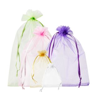 Organza zakjes met satijnbandsluiting 